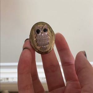Owl Locket Ring